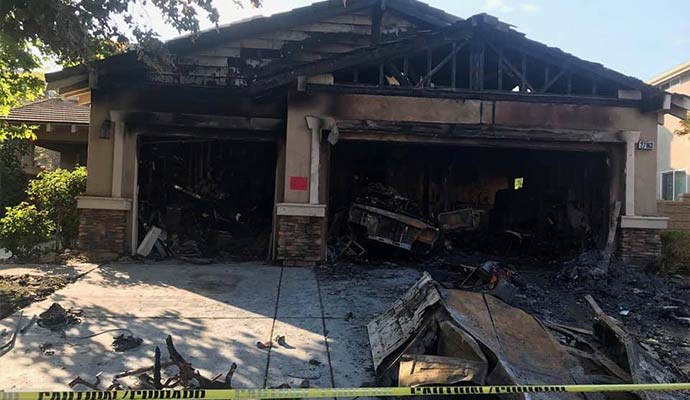 fire damaged home