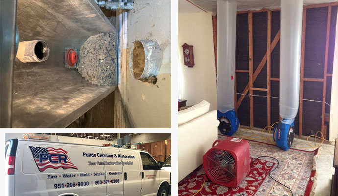 flood damage and duct system mold remediation