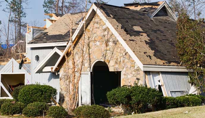 storm damaged property