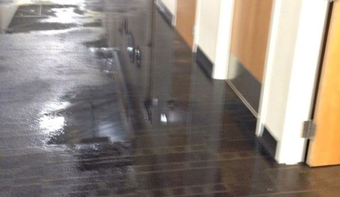 water damaged floor