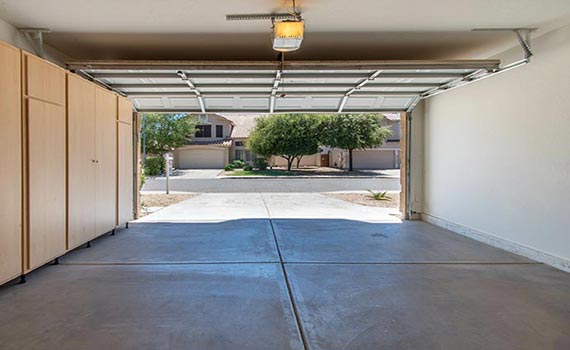 Cleaned garage after restoration is done