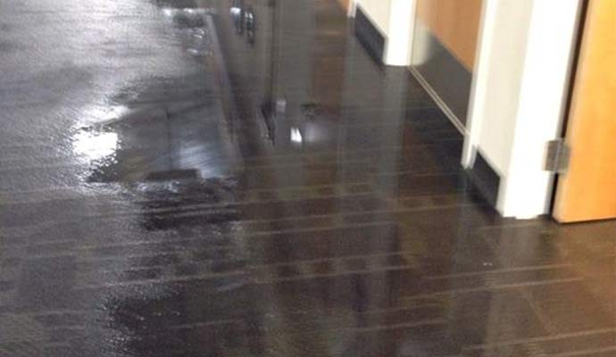 flood damaged floor