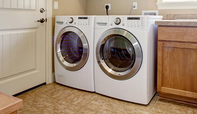 washing machines in laundry room