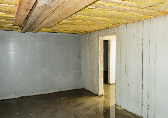 flooded house due to water leak